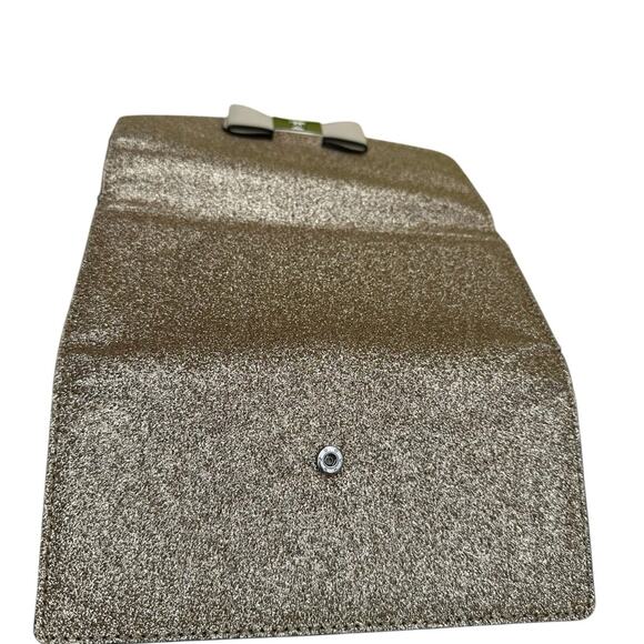 Liz Claiborne Gold Glitter Walley with Bow Accent NWT - Picture 2 of 4